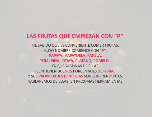 Las frutas que empiezan con 
